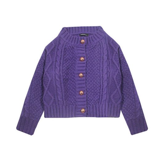 Slouchy Style Thickened Short Knitted Cardigan