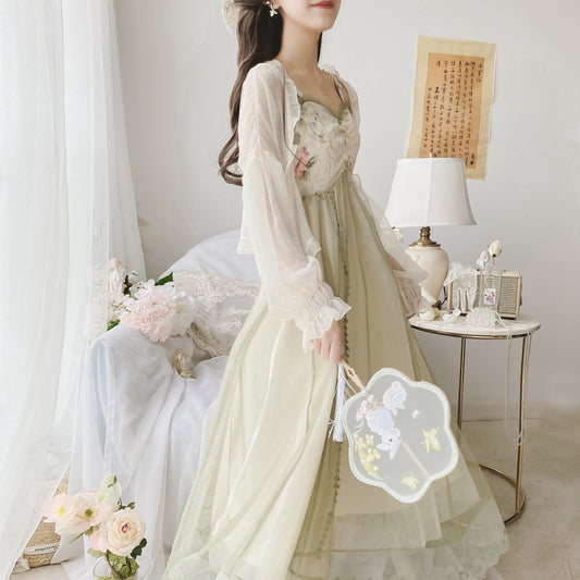 Dress With Super Fairy Lace Patchwork Mesh