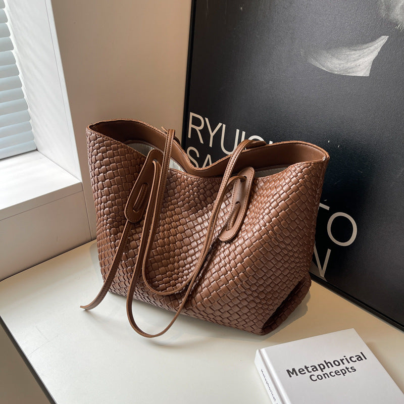 Large Capacity Woven Bag Women's All-match One-shoulder Underarm
