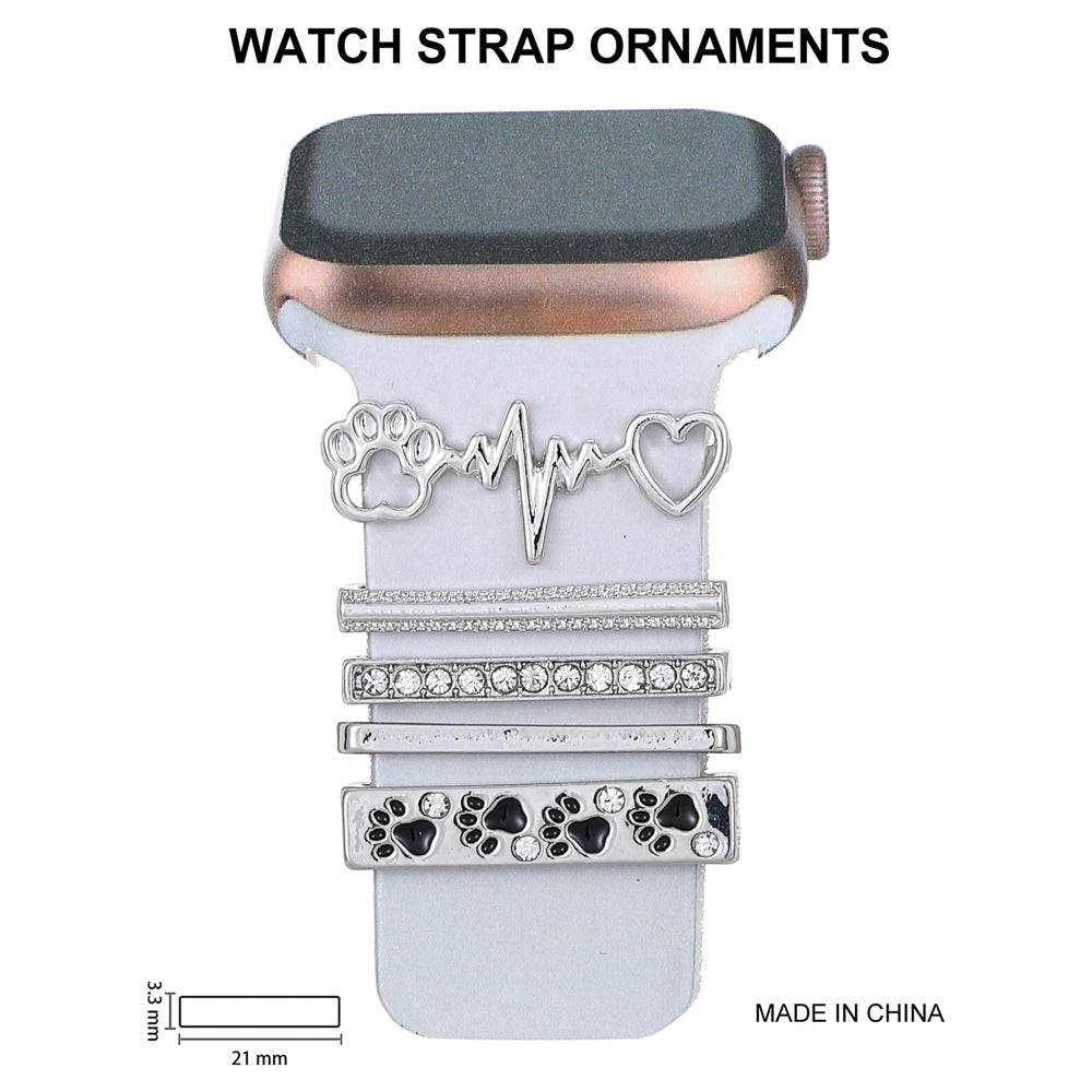 Letter Hand Silicone Watch Decorative Ring