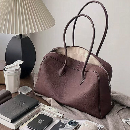 Cowhide Special-interest Design Pillow Large Capacity Shoulder Underarm Bag