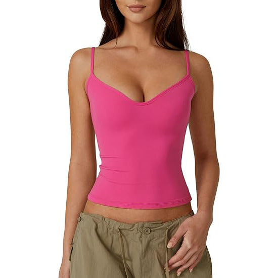 Camisole Cropped T-shirt Vest Women's Milk Silk Top