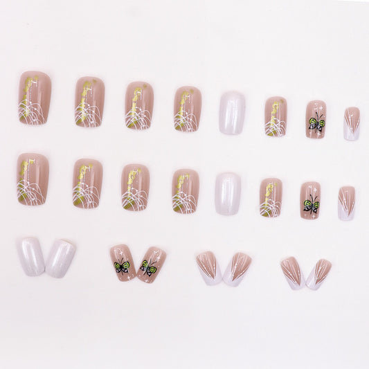 Aurora Gold Foil Nail Sticker Elegant Butterfly