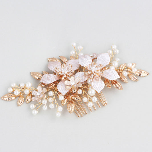 Bride's Wedding Forest Flower Pearl Headdress