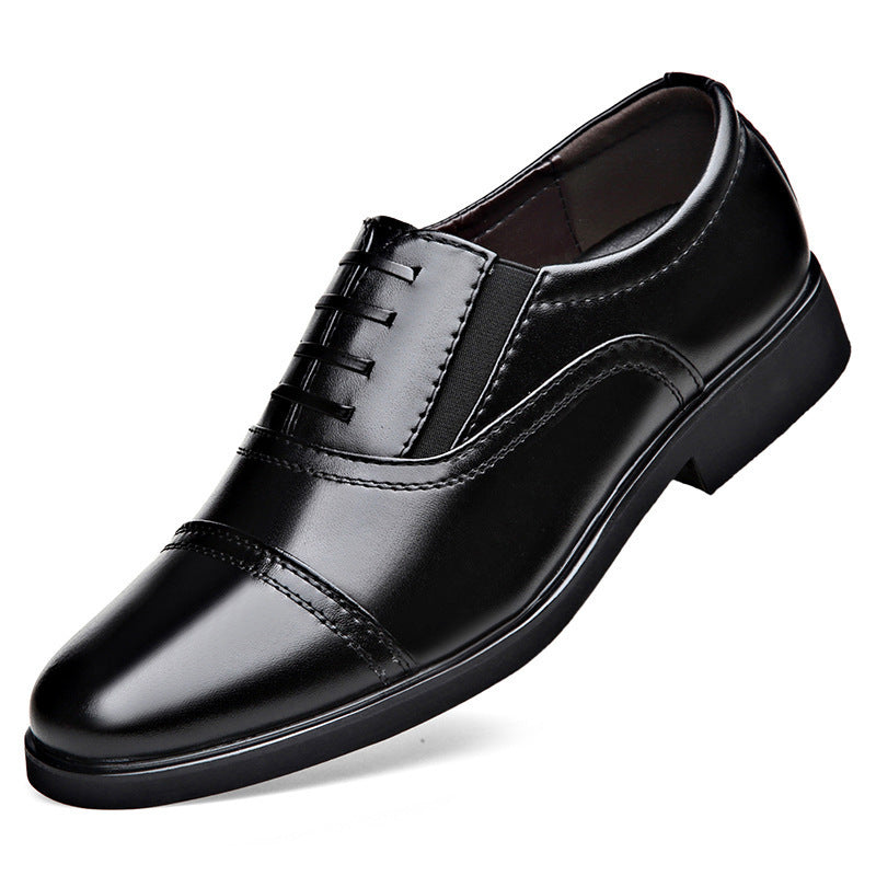 Men's Business Casual Pointed-toe Lace British Formal Wear Leather Shoes Soft Bottom