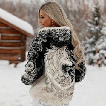 Womens Flannel Christmas Crew-Neck Long-Sleeve Top
