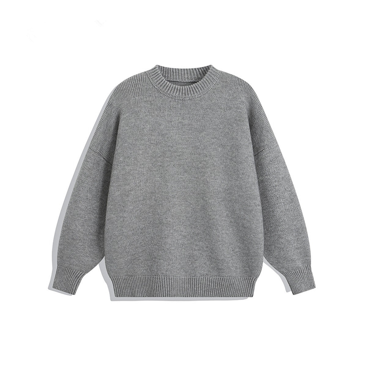 Laid-back Versatile Loose-fitting Knit Sweater For Teens And Young Adults