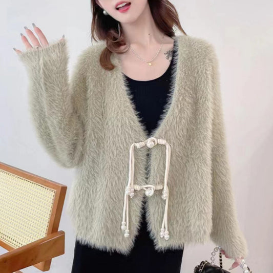 Artificial Mink Hair Short Thick Fur Top