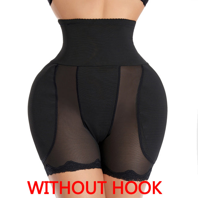 Nine-Row Adjustable Buckle Lace-Up Crotch Mesh Waist Shaper Pants