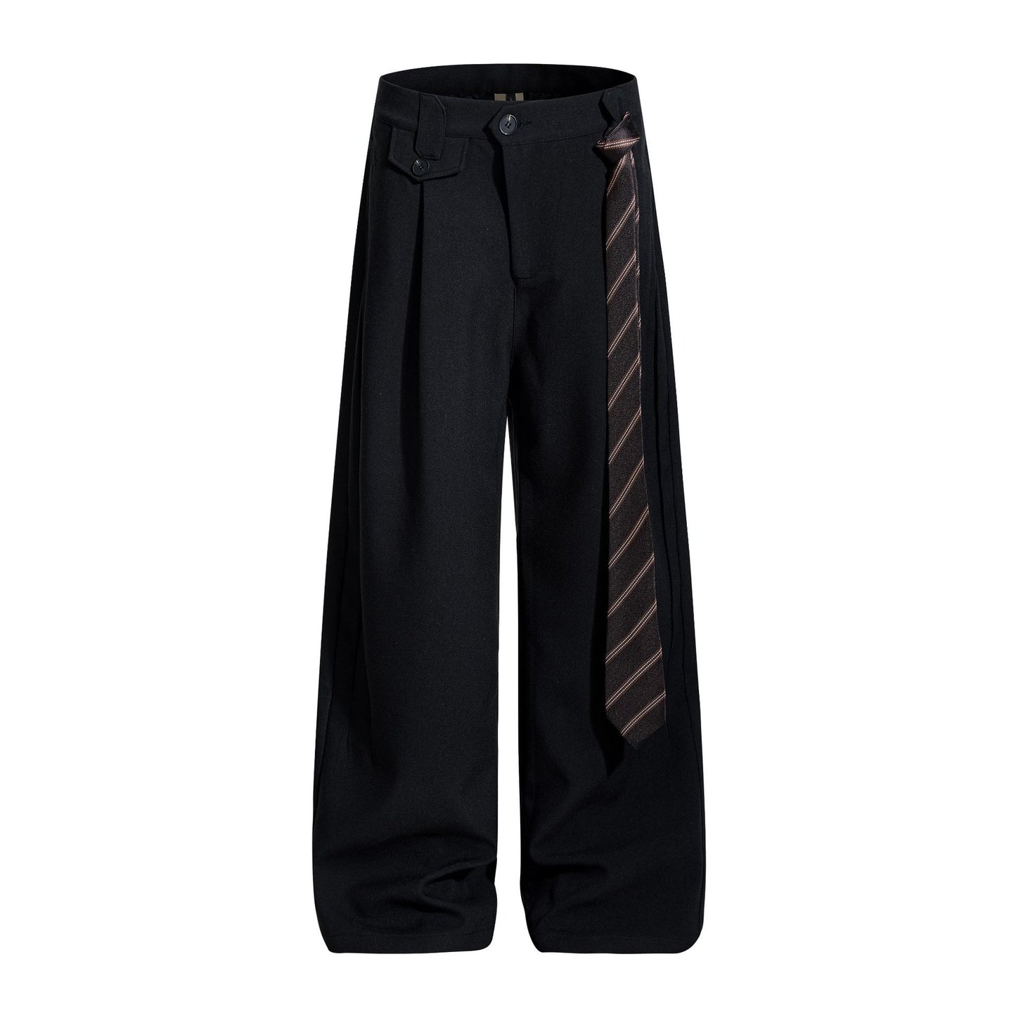 Old-money-style Relaxed Wide-leg Linen Casual Dress Pants