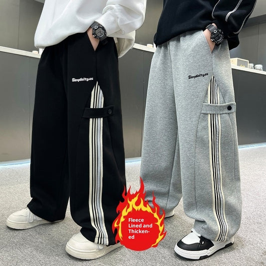 Boys' Fashion Casual Straight Leg Sweatpants