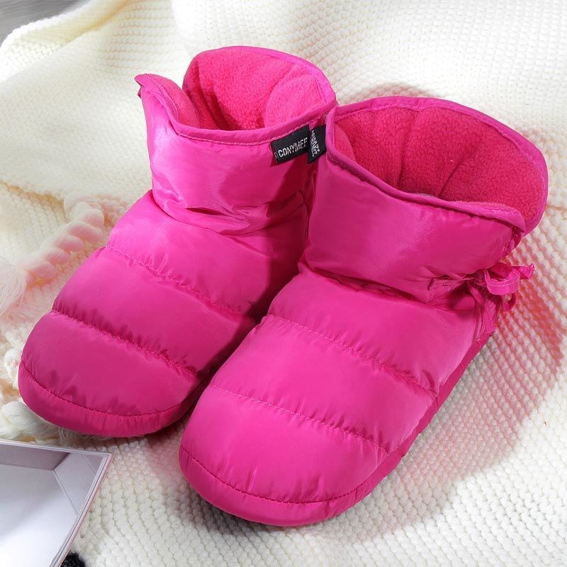 Autumn And Winter Warm Women's Bag With Non-slip Down Cotton Slippers
