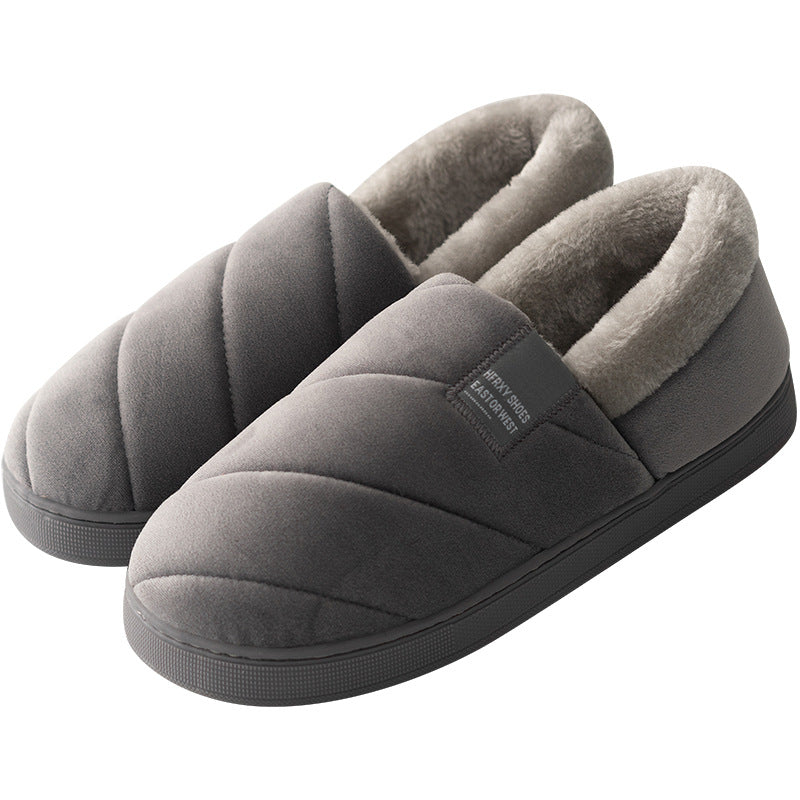 Slip Resistant Slippers With Heel In Winter