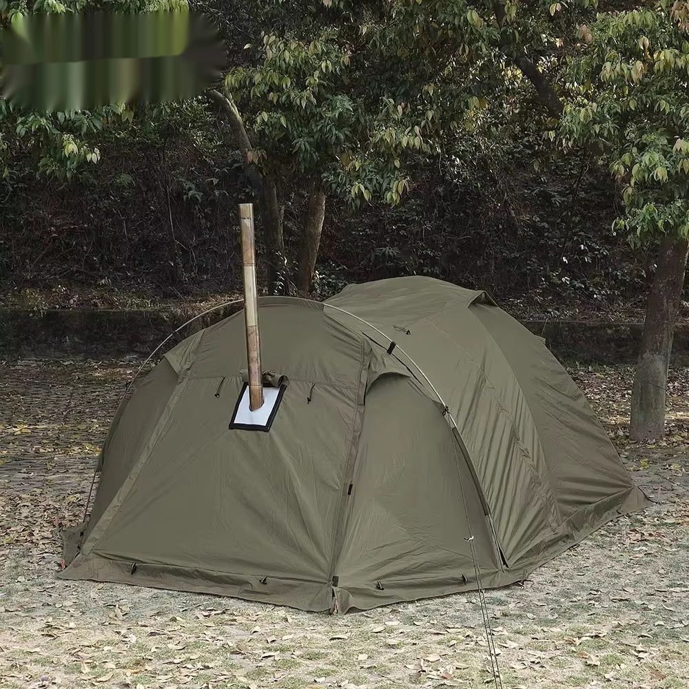 Udendørs campingtunneltelt med udvidelig kuppel