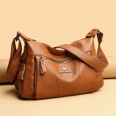 Real Leather Women's New Large Capacity Crossbody Bag