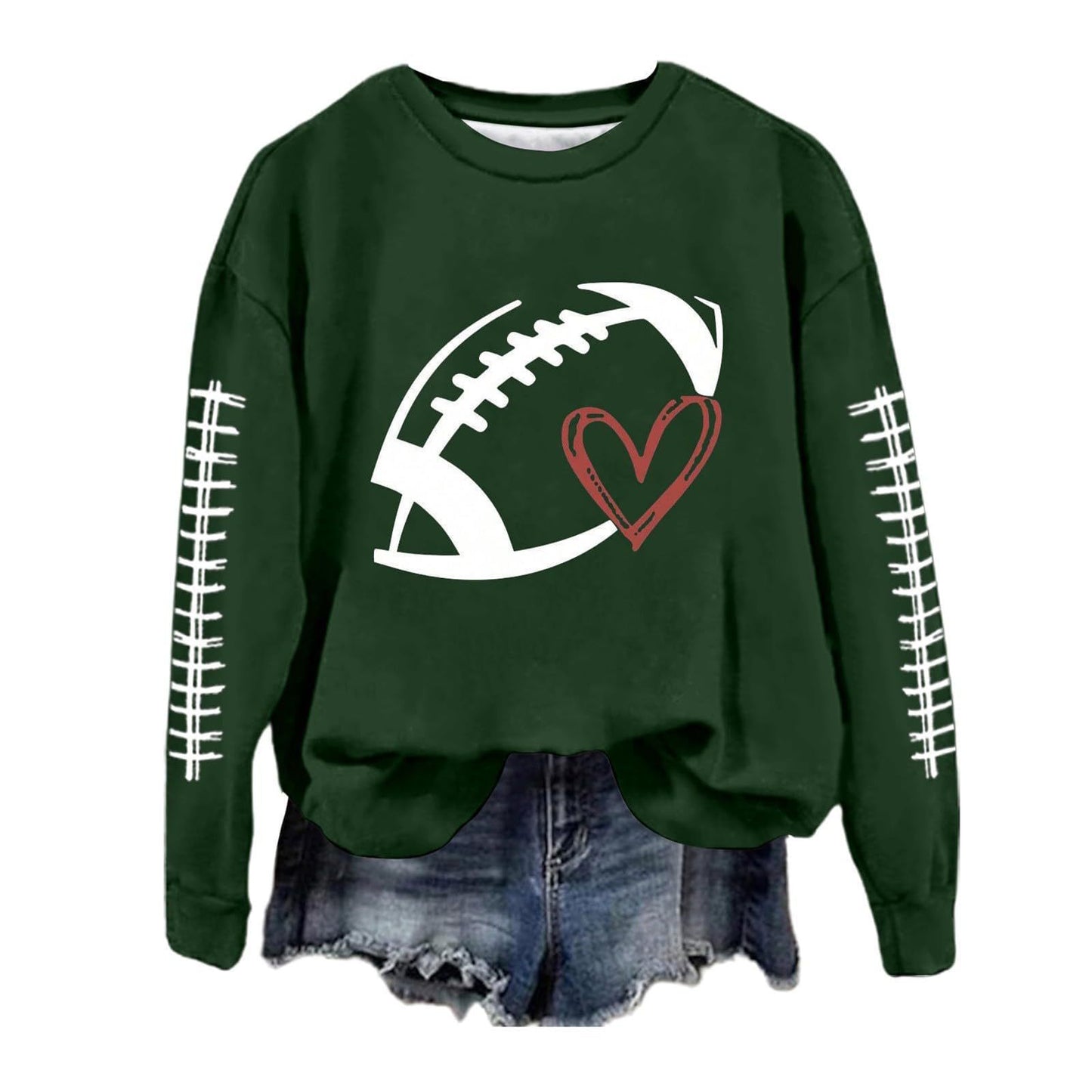 Dame Sweatshirt Baseball Uniform Trykt Langærmet Trøje Sweatshirt