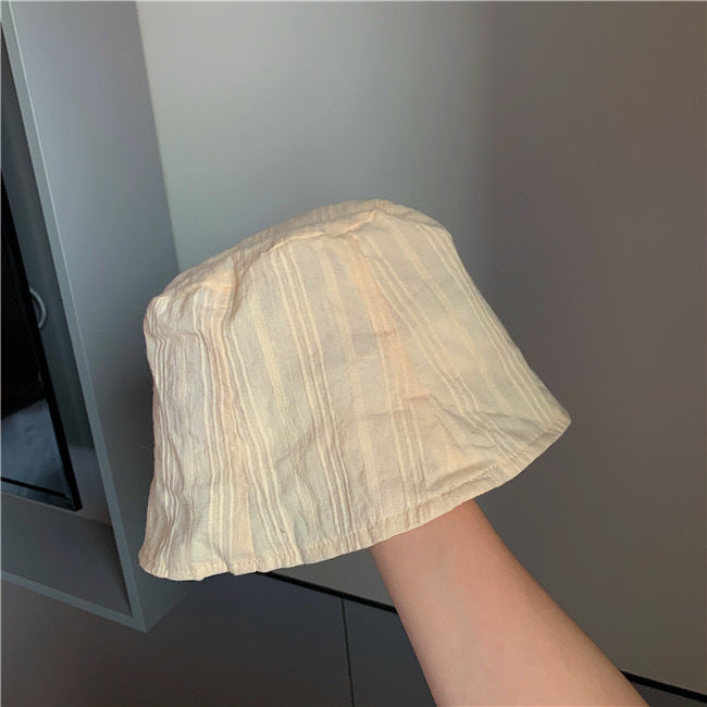 Women's Retro Sun Protection Vertical Stripes Versatile Fisherman Hat