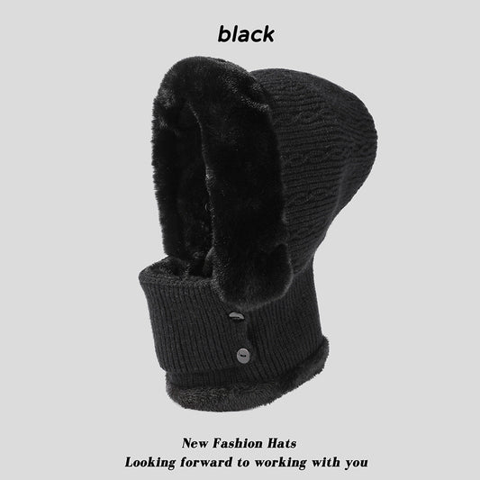 Women's Multi-functional Hat Scarf One-piece Suit Outdoor Windproof Cold-resistant Hat