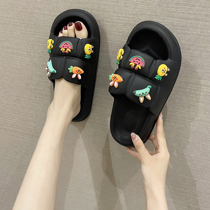 Women's Candy Color Thick Bottom Plus Size Sandals