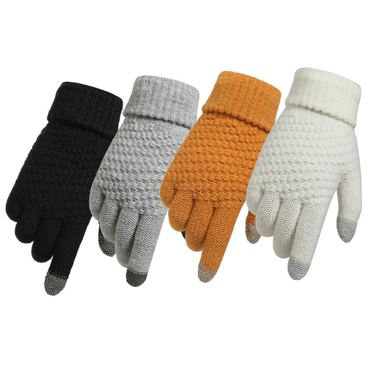 Men's Cashmere-like Thickened Reverse Needle Jacquard Women's Fashionable Warm