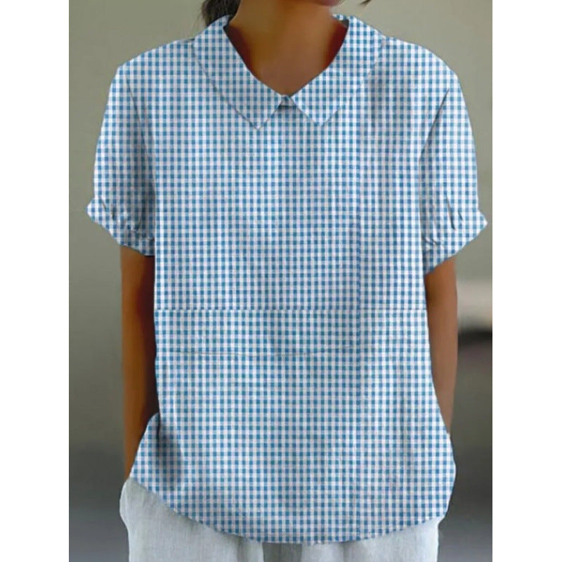 Women's Short Sleeve Printed Pullover