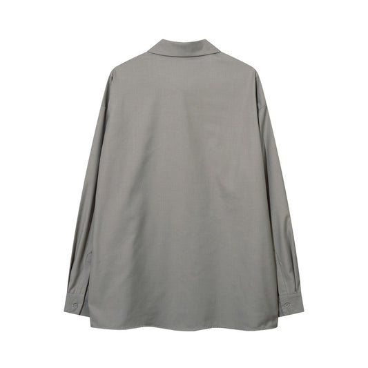 Irregular Zipper Decorations Long Sleeve Shirt