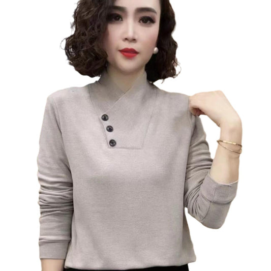 Warm All-matching Elegant Bottoming Shirt Top