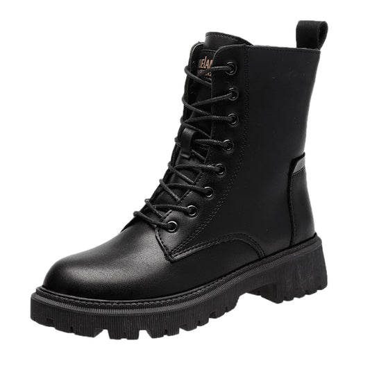 British Style Martin Boots Winter Plus Velvet Thick Cotton Shoes