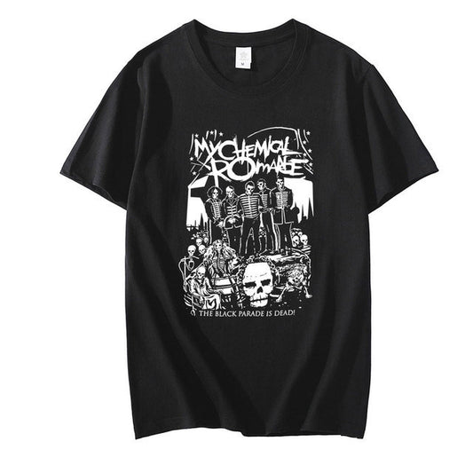 Punk Harajuku Dark Loose Vintage Top Couple T-shirt Short Sleeve