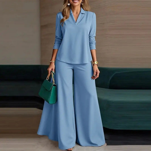 Womens Stylish And Minimalist Long-sleeve Set