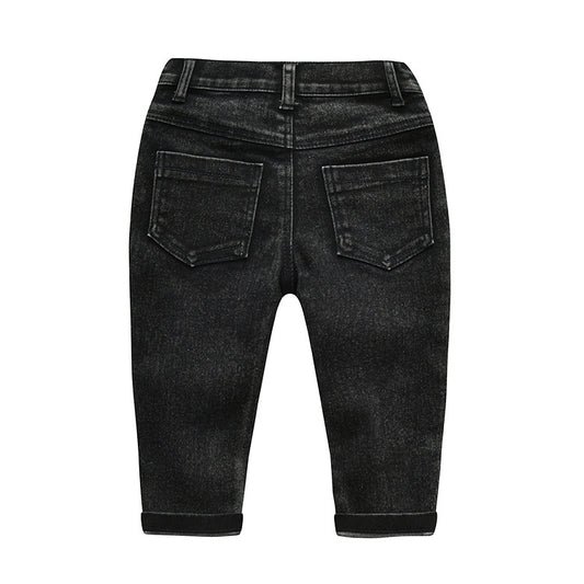 Børnejeans i denim med høj elasticitet og god pasform
