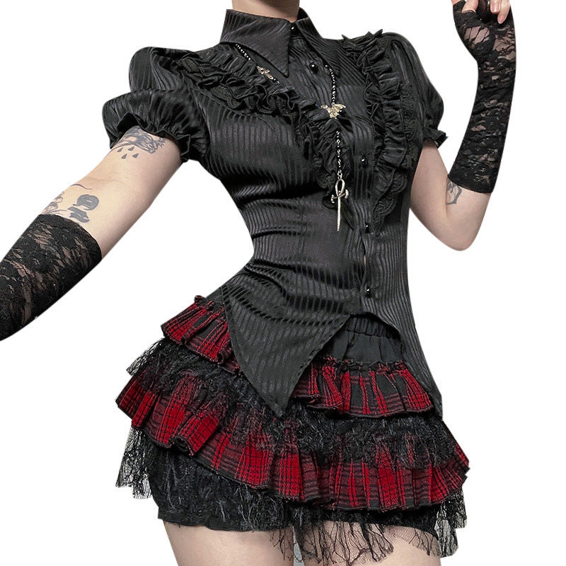 Spiderweb Pumpkin Skirt Subculture Summer