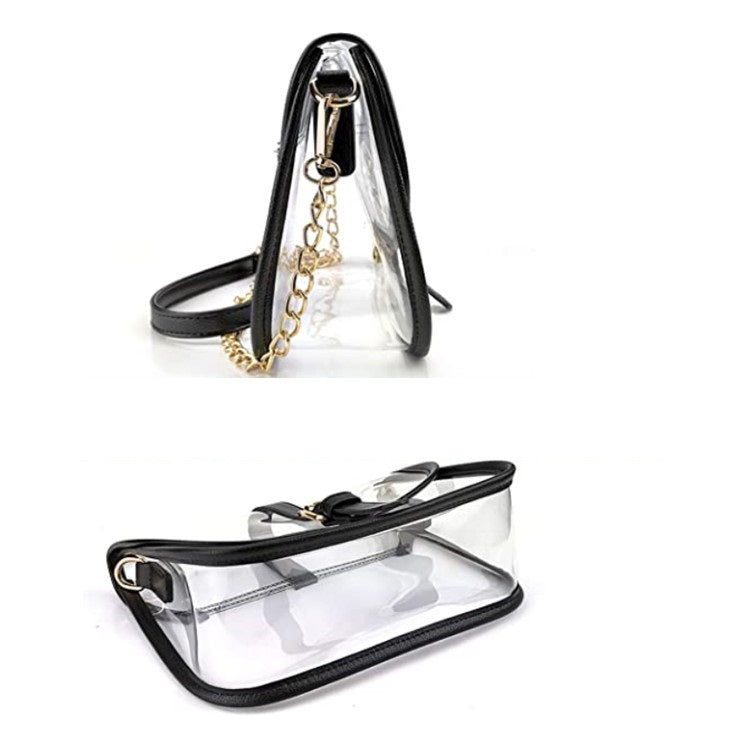 Transparent Ladies Chain One Shoulder Hand Wallet