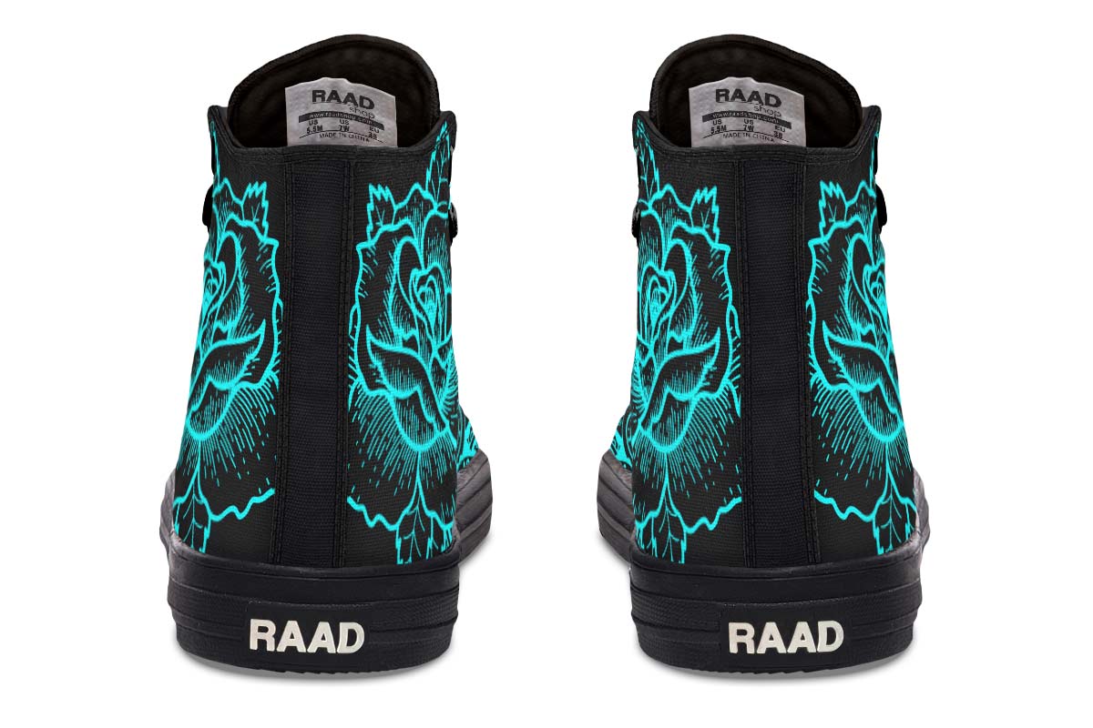 Men's And Women's Fashion Color Printing High-top Canvas Shoes