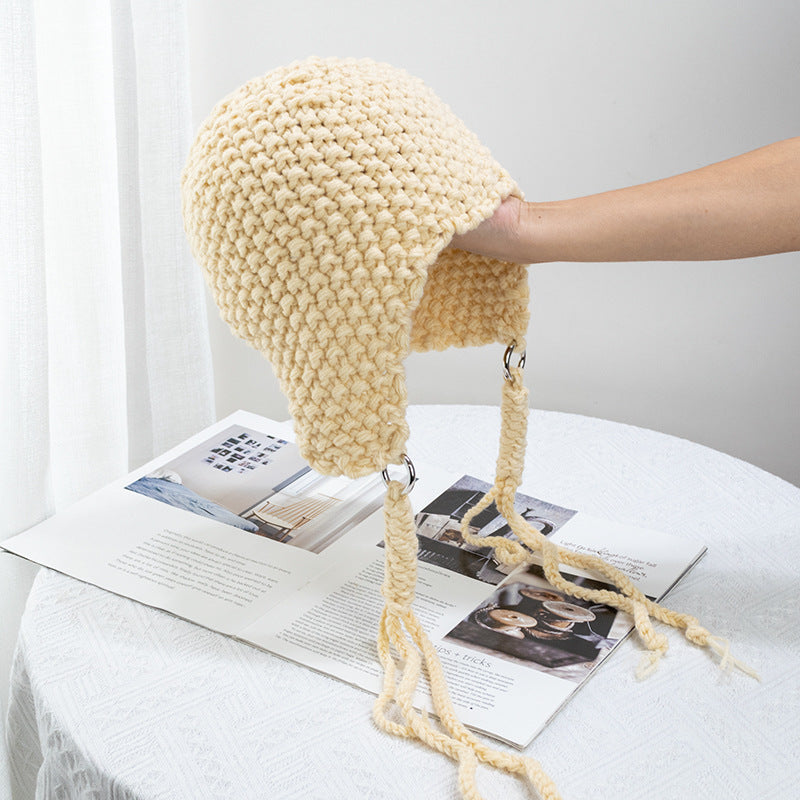 Ear Protecting Wool Hat, Sweet And Lovely