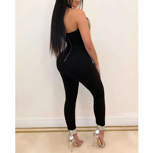 Rygløs Natklub Krystal Flot Jumpsuit