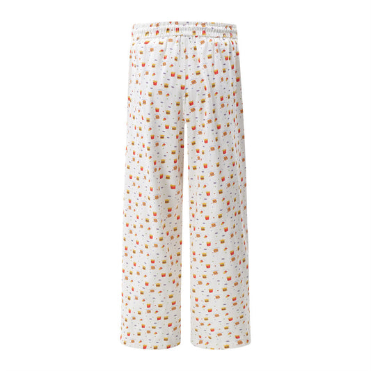 Men's Printed Casual Pants High Street Fashionable Baggy Straight Trousers