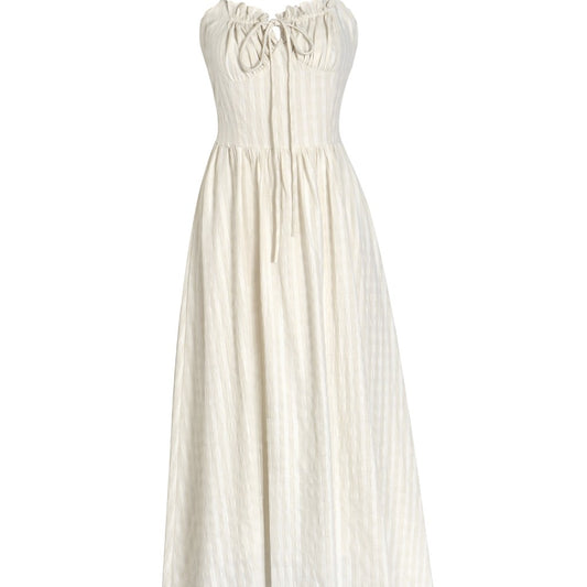 Checkered First Love Strap Dress French