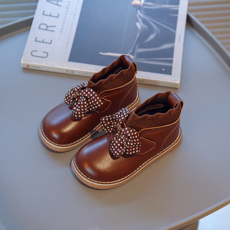 Two Cotton Boots British Wind Plus Cashmere Baby Shoes