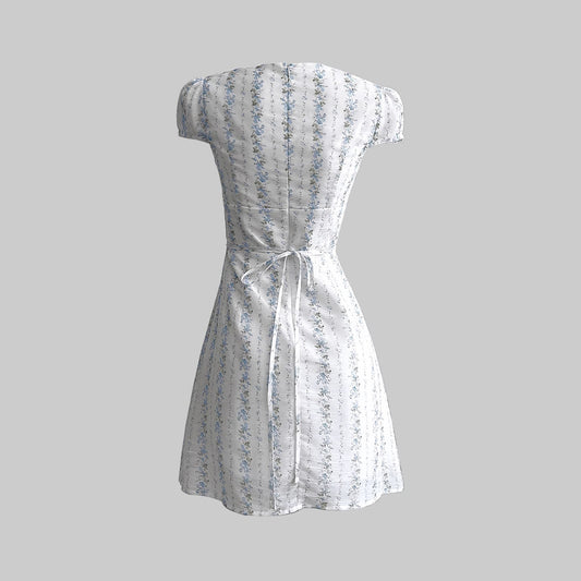 Slimming Waist-cinching Floral Dress