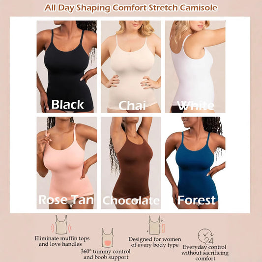 Women's Solid Color Long Sling Slimming Clothes