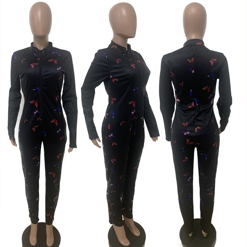 Hot-selling Yoga Printed Patchwork Jumpsuit