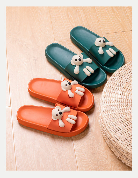 Cartoon Bear Sandals And Slippers Girl Heart Student Couple Sandals Male
