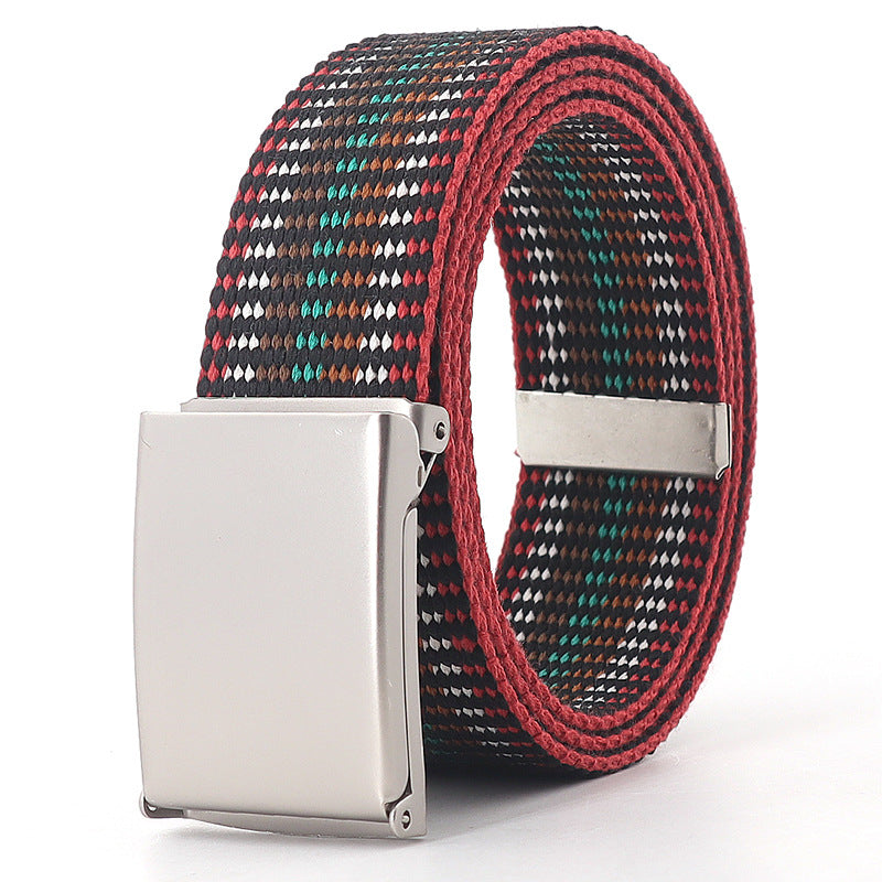 Casual Ethnic Canvas Jeans Belt Teens