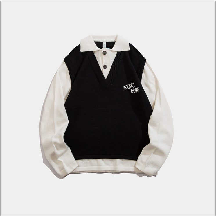 New Ins Couple Loose Sweater Men's Outer Wear
