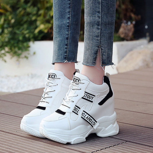 Fashion Simple Leather Thick Sole Old Shoes