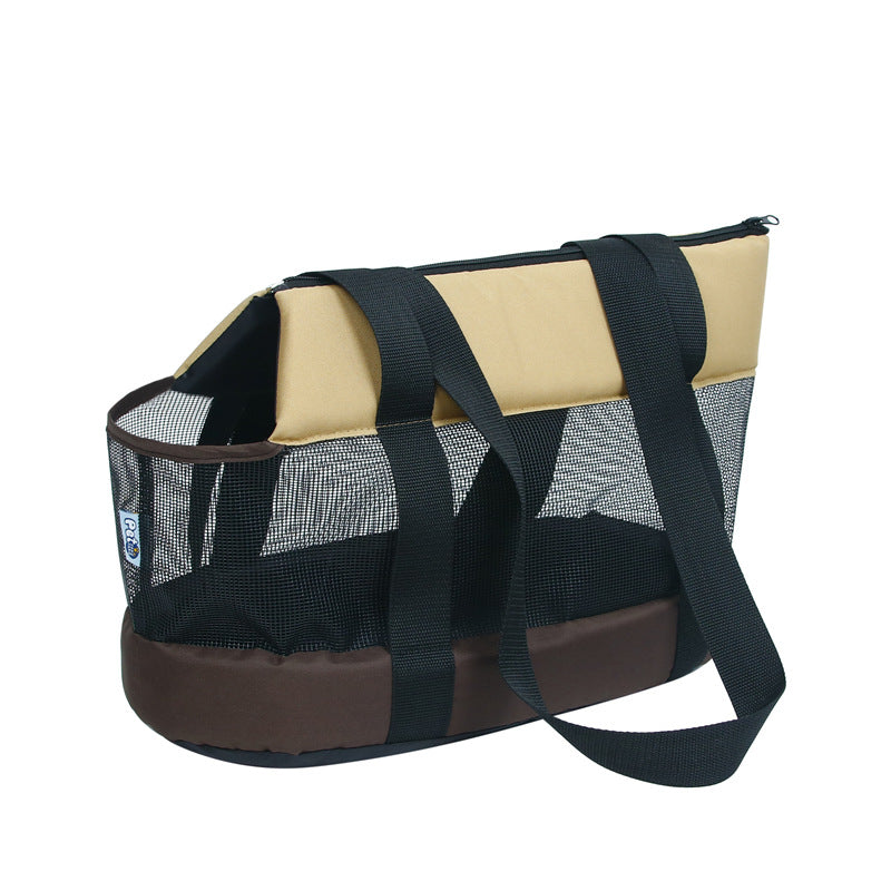 Outdoor Portable Shoulder Pet Bag Handbag Foldable Mesh Dog Bag Cat Bag