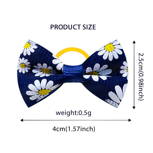 Small Daisy Pet Head Rope Pastoral Style Cat Dog Head Flower Rubber Band