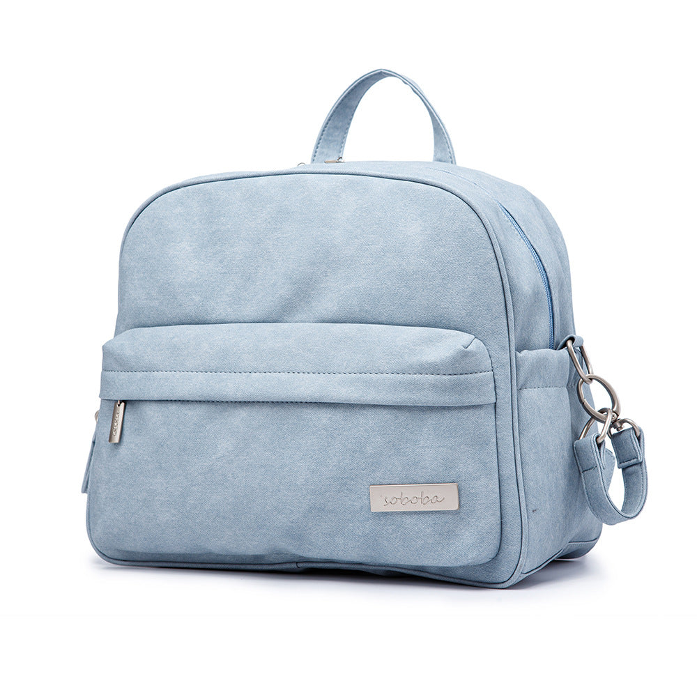 Solid Color Baby Stroller Backpack Mummy Bag