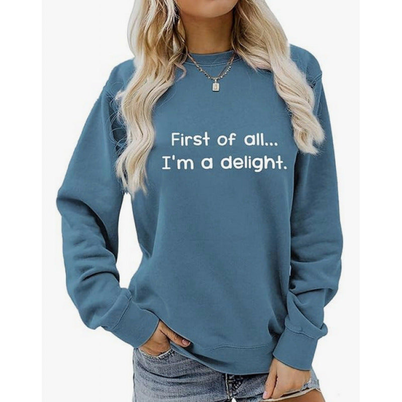 Afslappet sweatshirt med print til kvinder